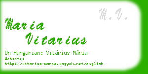 maria vitarius business card