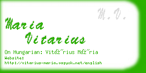 maria vitarius business card